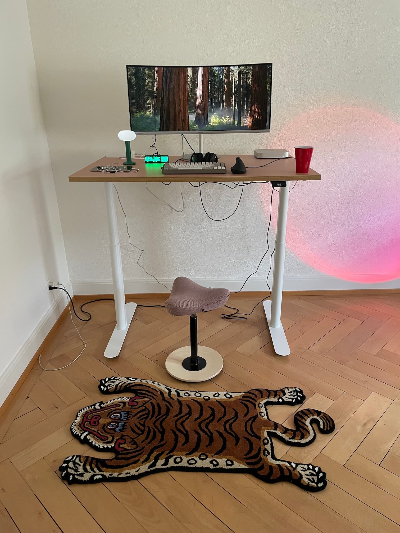 My desk setup high height size